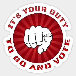 It's Your Duty to Vote Sticker